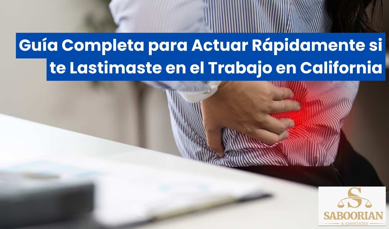 me lastimé en el trabajo qué hago ahora