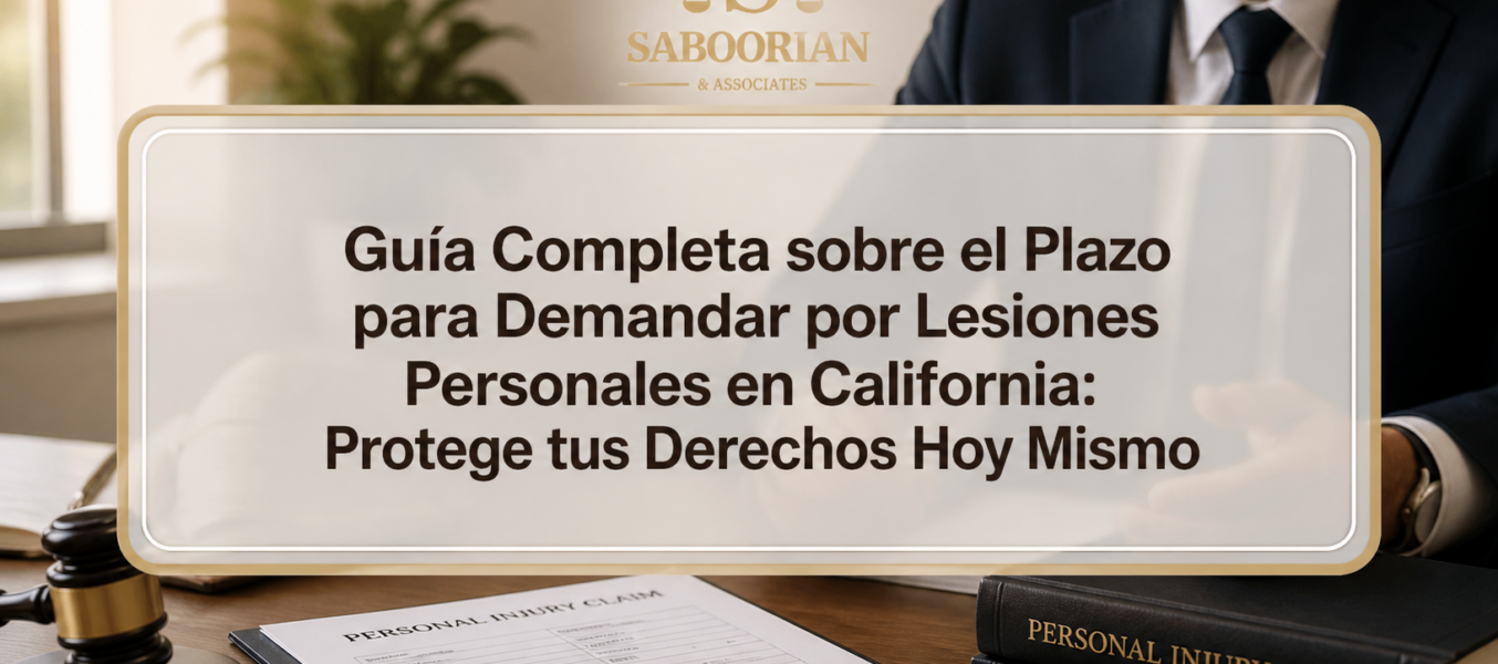 Guía Completa sobre el Plazo para Demandar por Lesiones Personales en California: Protege tus Derechos Hoy Mismo